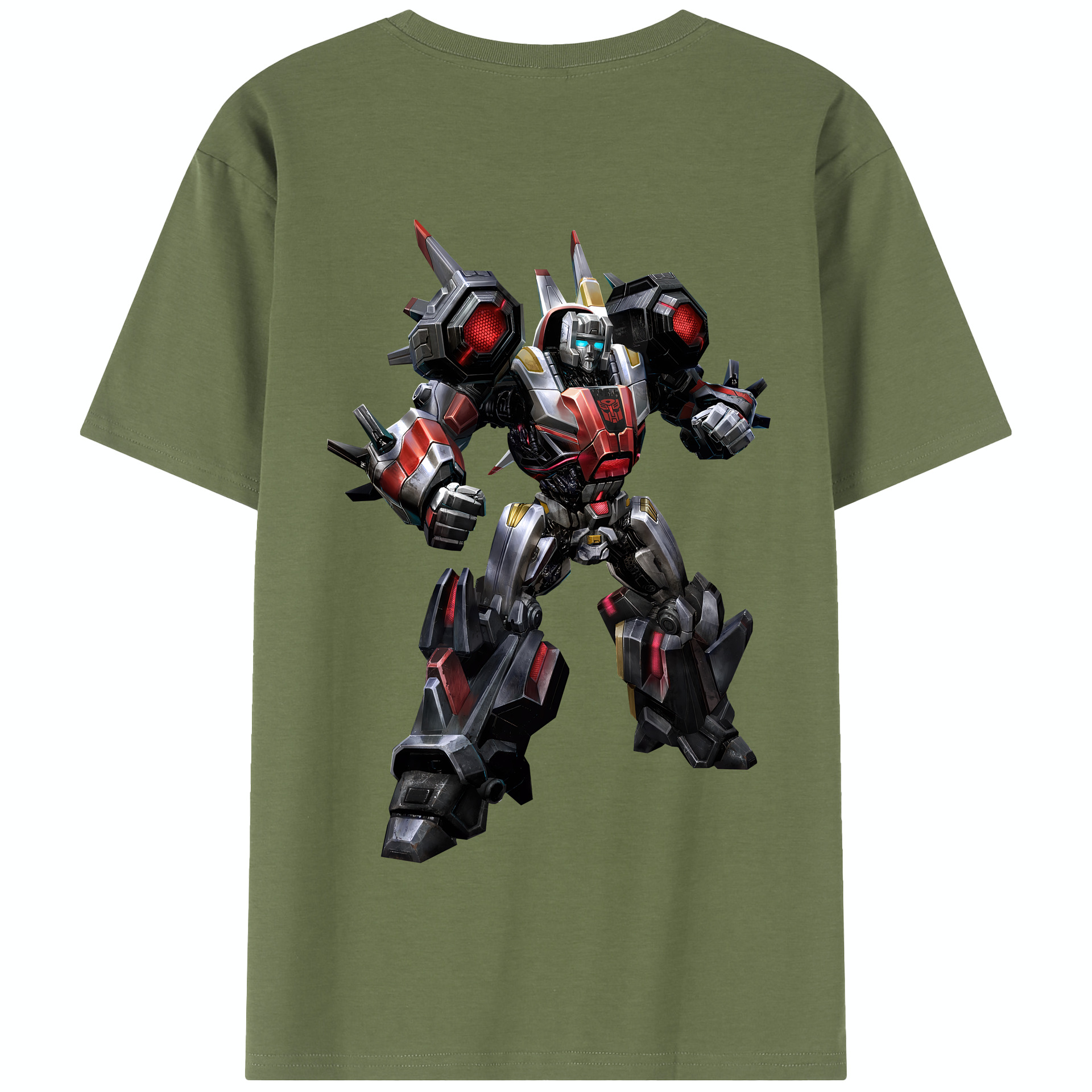 （画像用） Transformers トランスフォーマー 綿100％半袖Tシャツ（背面プリント）